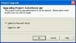 Borland Delphi 2005 - Win32 NET Upgrade Project Win32 Delphi2005 Win32 NET Delphi2005 Win32, NET *bdsproj * Delphi2005 Project