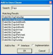 Delphi Win32 VCL RTL Unit Search, namespace OK Delphi, namespace interface