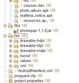 1 안드로이드어플형태의 JAVA 소스위치 폰갭어플의경우 phonegap.jar 에있는 DroidGap 클래스로부터상속그리고이 DroidGap 클래스에정의된 loaduri 메서드를통해 html 과같은웹리소스를바인딩 2 index.