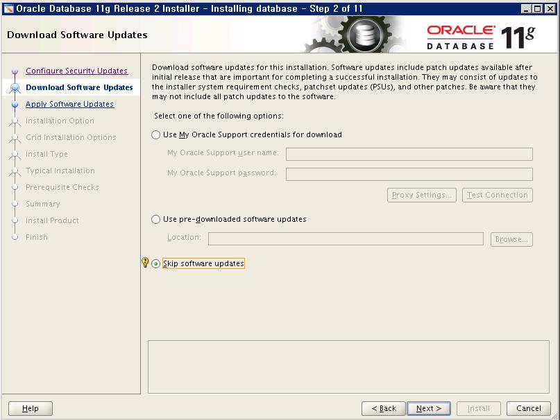 Oracle Database(OMR = Oracle Management Repository) - Oracle Database 10gR2(10.2.0.5) 이상설치를한다. - EM Cloud Control 설치전미리설치가되어있어야한다. - Database 생성시 EM Repository는생성하지않아야한다.