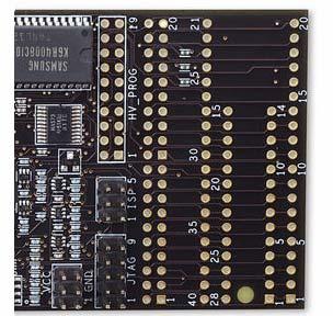 HV_PROG Header - EXPAND Header - 40-pin DIP socket - 28-pin DIP socket Expand Header 는 28Pin DIP socket 과 40Pin DIP socket 하고연결이되어있어 AVR