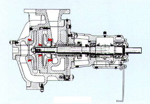 earring Double impeller overhung pump at