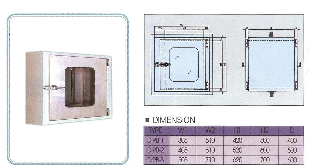 CLEANROOM & HVAC 젂문기업 46 05 Products Pass Box 패스박스 ( 기계식 ) 본제품은 Cleanroom