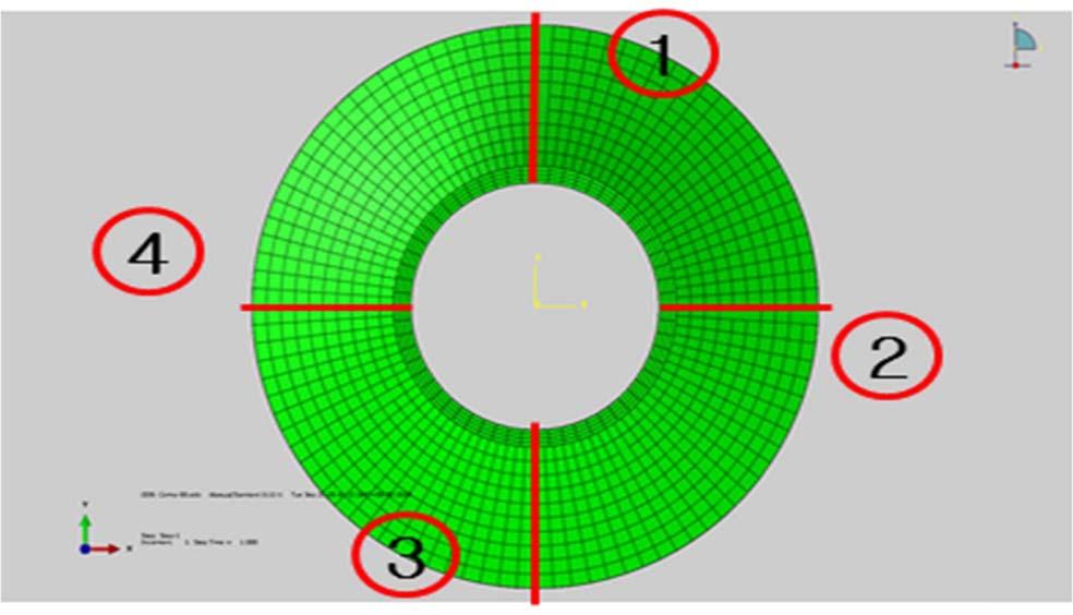 σ 3 + ν o i R = ρω ( o + i ) 8 + (1) ρω + σθ = (3 + ν)( + + ) (1 + 3 ν) 8 o i o i Fig. 5 에표시된것과같이 4 개의위치에서반지름에따 () Fig. 6.