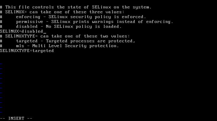 SELinux 설정 1. 이제 OS 설치후마무리설정작업에들어갑니다. 2.