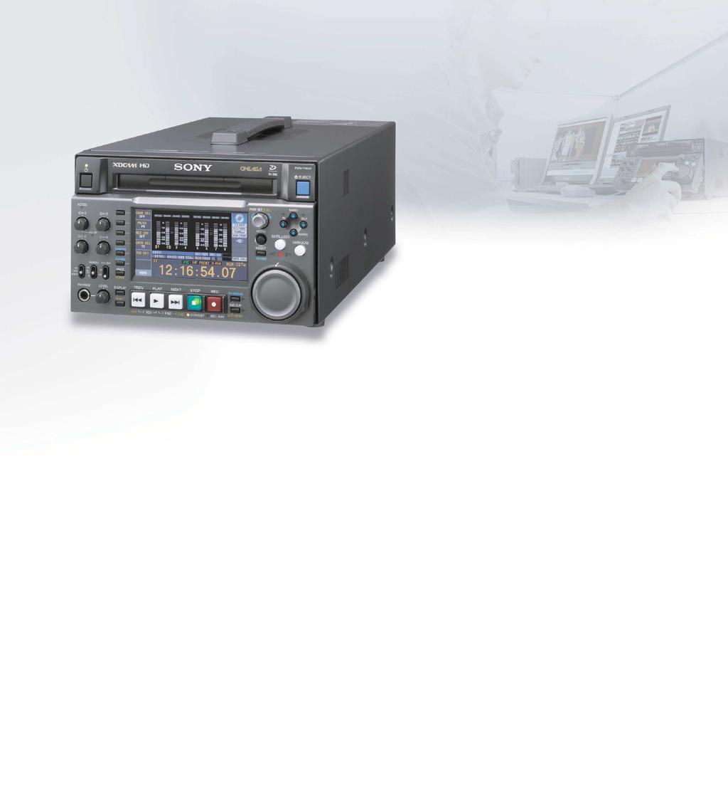 XDCAM HD422 레코딩데크 Full HD/SD 표준컴팩트레코더리니어편집기능탑재 PDW-F1600 Full HD 표준컴팩트레코더 PDW-HD1500 PDW-F1600 기능 RS-422A 컨트롤을이용하는리니어편집 *1 - 어셈블 -