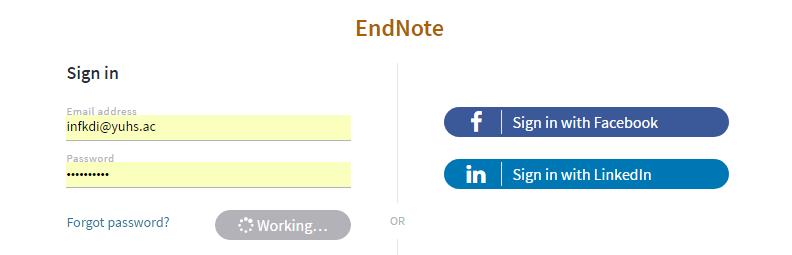 V. EndNote Online 과 Sync, Share EndNote Desktop 프로그램은한컴퓨터에서는편리하게사용할수있지만다른컴퓨터에서사용하려할때불편하다. 또한 EndNote 프로그램이설치되어않으면사용할수없는공간적제약이있다. EndNote Online은이런공간적인제약을극복할수있지만 EndNote Desktop 버전에비해기능상제한이있다.