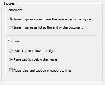10. Figures & Tables Figures & Table Type 을지원하는메뉴로순서나 Caption 위치를지정한다.