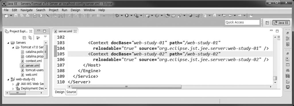 <Context docbase="web-study-02" path="/web-study-02" reloadable="true" source="org.eclipse.jst.jee.