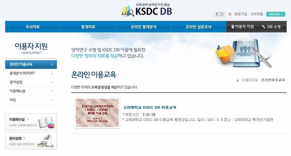 4.6. 이용자지원 기관회원소속연구자들에게양적연구수행과 KSDC DB