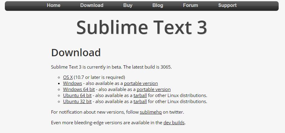 Sublime Text 3 다운로드 Sublime Text 설치 자신의 OS