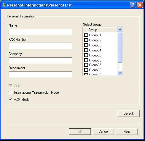 Name( 이름 ), Fax Number( 팩스번호 ),