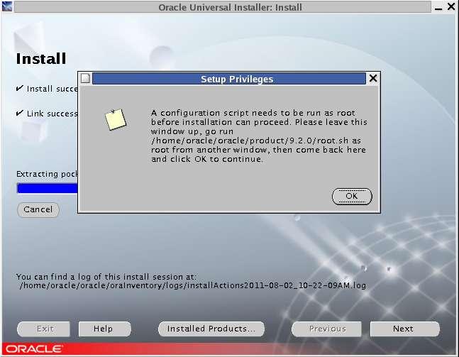 5. ORACLE DB 설치 22 ㅇ root 계정으로해당스크립트를실행시킨다.