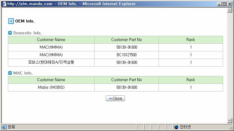 ERP 의생산적용유무및창고재고정보 Display