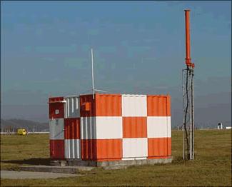 3) 거리측정시설 (DME : Distance Measuring Equipment) 은항행중인항공기가목적지까지안전하게비행할수있도록거리정보를제공하는시설로서통상 VOR이나 ILS( 또는 LLZ 및 G/S) 와병설된다.