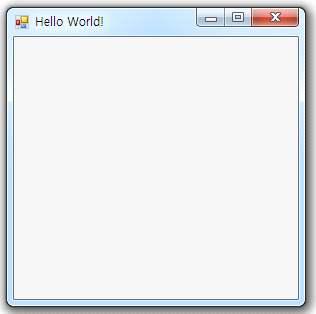 "); ii) 실행결과 콘솔모드에서는일반적인 C 컴파일과같이커맨드창에텍스트로만뜨는것을확인할수있다. 나 ) 윈폼어플리케이션예제 1) HelloWorld.