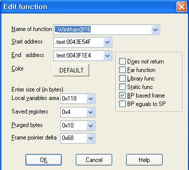 Basic Code Transformations Function Attributes Name of functions : Start(End) address : ( )