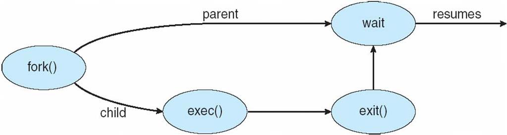 UNIX 에서의프로세스생성 (pid > 0) parent