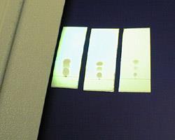 THIN LAYER CHROMATOGRAPHY Once the solvent is within ~1-2 cm of the top of the TLC sheet, the TLC is removed from the developing chamber and the farthest extent of the solvent (the solvent front) is