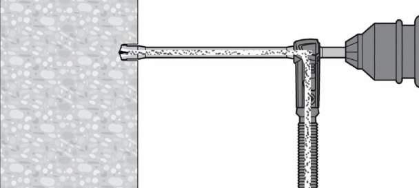 Hollow drill bit 를적용하여안전성및작업속도향상 Hollow drill bit : Drilling과