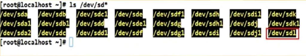 추가된정보확인 파티션을설정및 RAID 5 복구 fdisk /dev/sdl : ( n p 1 enter enter t fd p w ) ls