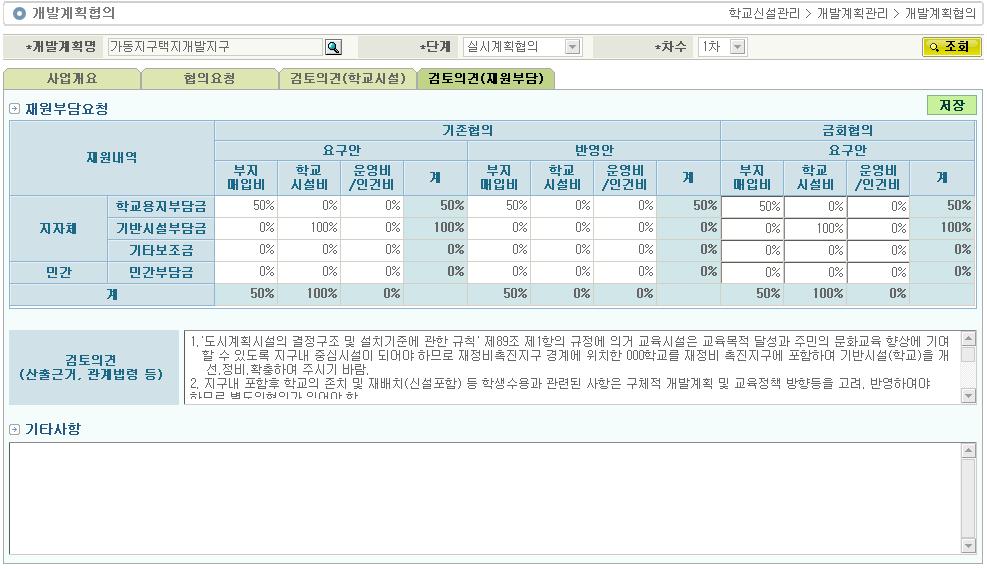 경우빈칸으로표시됩니다. 반영안 : 협의요청에서입력한개발업체에서제시한최종의견이표시됩니다. 2.1.4.