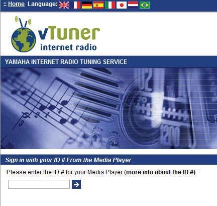 vtuner 웹사이트에방송국등록 즐겨듣는인터넷라디오방송국을 vtuner 웹사이트에등록할수도있습니다. 1 원하는인터넷라디오방송국을기기에서선택합니다. 이작업은라디오방송국을처음등록할때필요합니다. 2 기기의 vtuner ID 를확인합니다. vtuner ID 는설정메뉴의 Information (p. 53) 에서확인할수있습니다.
