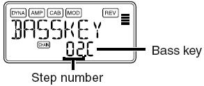 Bass Key ENTER/REC 버튼으로베이스패턴베리에이션을선택합니다. Value encoder 로 key를설정합니다.