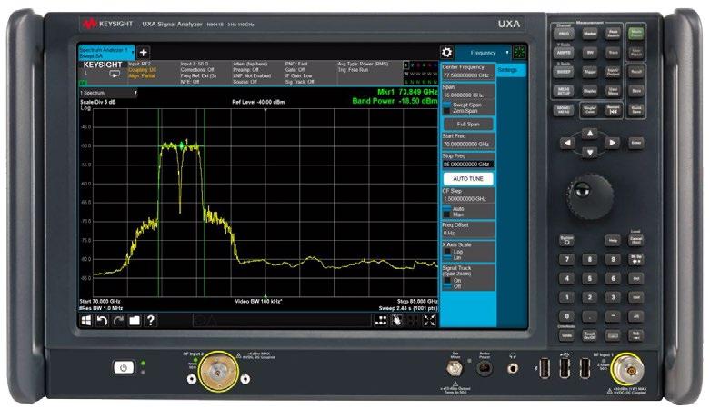 13 Keysight 5G 솔루션브로셔 5G 용제품 N9041B UXA 신호분석기 주파수범위 : 세계최초, 3 Hz 부터 110 GHz 까지의연속스위프를실현 주파수옵션 :90 / 110 GHz