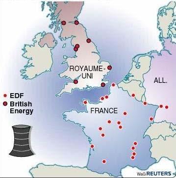 EDF 와 British Energy 의원자력발전소보유현황 (Reuters, 2008.7.28) RWE, 폴란드에 800MW급화력발전소건설계획 RWE는폴란드국영가스기업인 PGNiG와폴란드에 800MW 규모의가스화력발전소건설논의를진행중임.