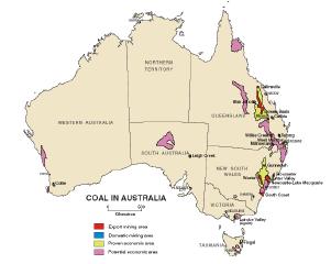 REPORT 호주의석탄자원분포도 호주의석탄 ( 갈탄제외 ) 생산량은 06년 23.2억톤으로 80년이후연평균 5.
