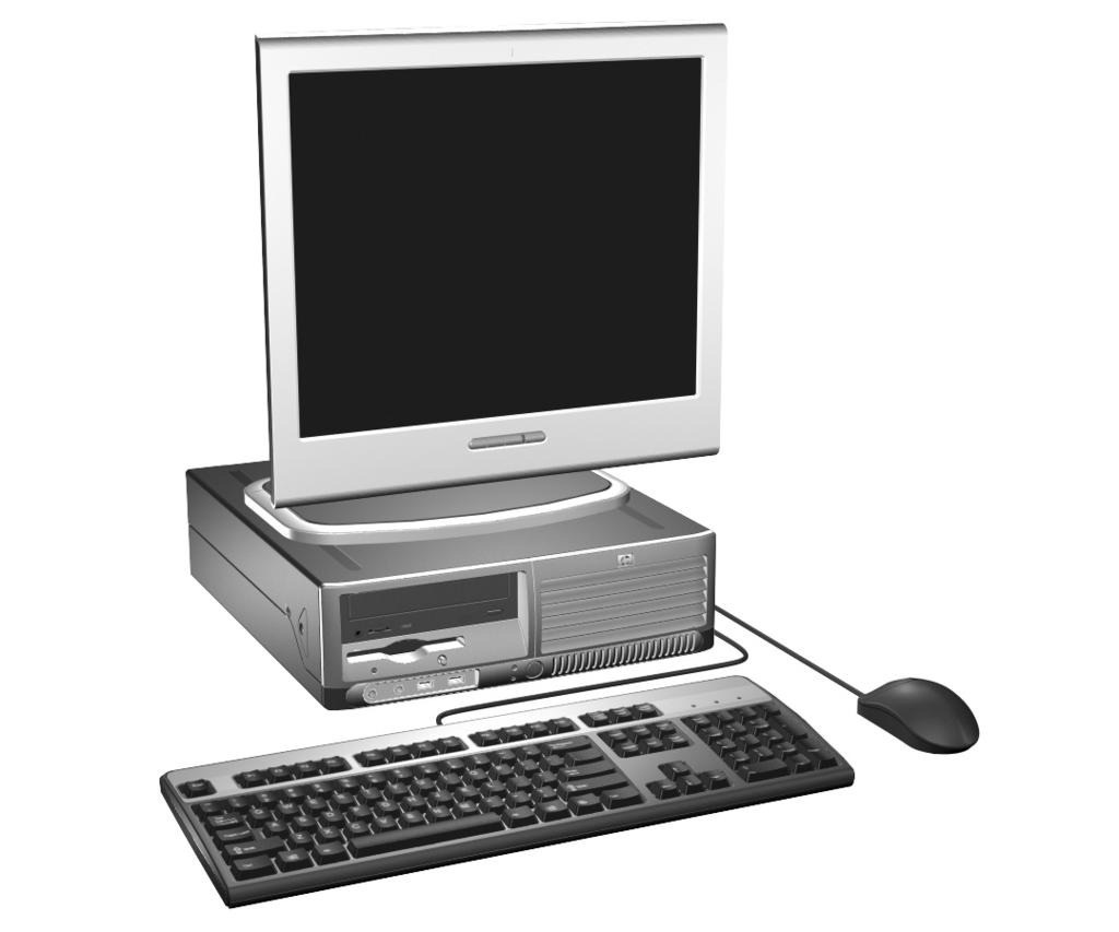 1 제품구성 표준구성부품 HP Compaq SFF 부품은모델에따라다를수있습니다. 컴퓨터에설치된모든하드웨어와소프트웨어목록을보려면 Diagnostics for Windows 유틸리티를실행하십시오.