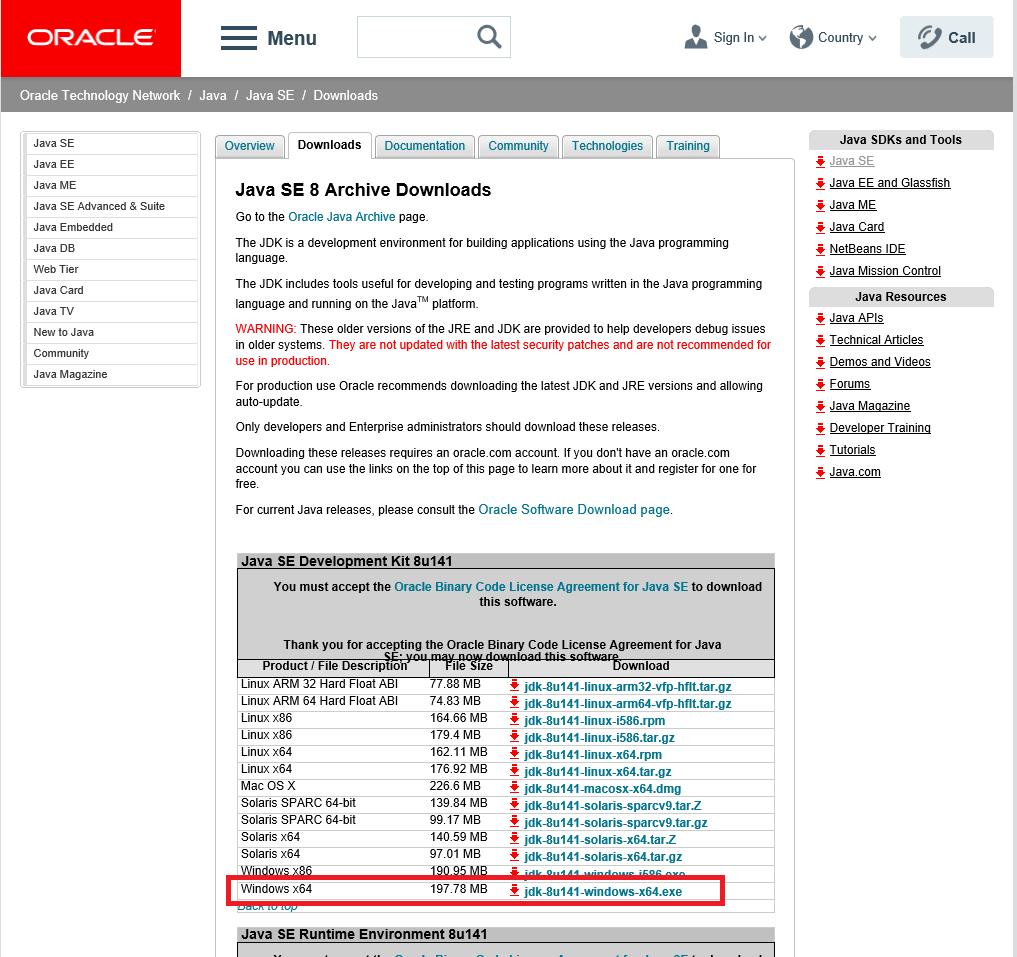 Oracle 홈페이지 (https://www.oracle.
