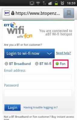AccountBT Broadband, BT Wi-Fi, Fon Fon. 5.