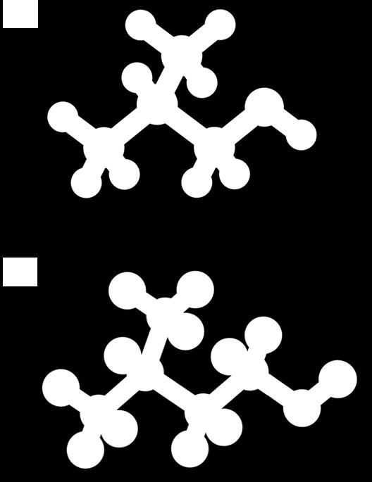 formula (CH3)2CHCH2OH and (CH3)2CHCH2CH2OH, respectively. A.