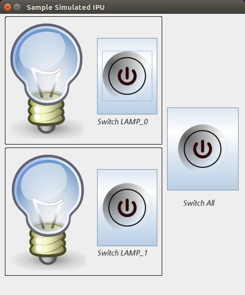 Figure 15. GUI: Lamps Sample Sample Plugin에서 Switch 버튼을클릭하여전구의불을키고끌수있다. 2.4.