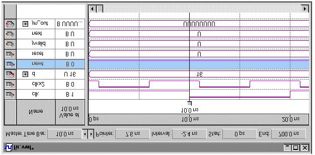 7 Edit the reset Input Node Waveform reset : 1 reset 0