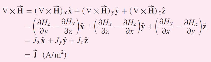 자기장의컬유도 xˆ yˆ zˆ ˆ ˆ ˆ ( H ˆ ˆ ˆ ) H= x+ y+