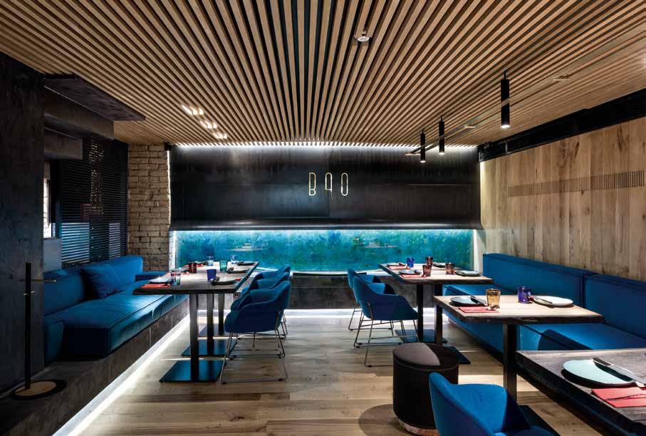 SPACE STORY BAO is a modern Chinese restaurant that embodies the atmosphere and energy of three megalopolises Singapore, Hong Kong and New York.