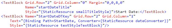 Example : DateConverter( cont ) XAML 에서다음과같이 converter 를