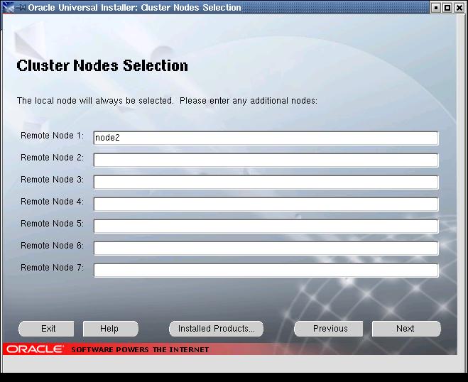 Cluster Nodes Selection [ 3-12 ] Cluster Nodes Selection Oracle 9i RAC node
