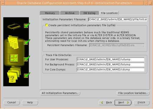 Initialization Parameters (File Locations) [ 4 9 ] File