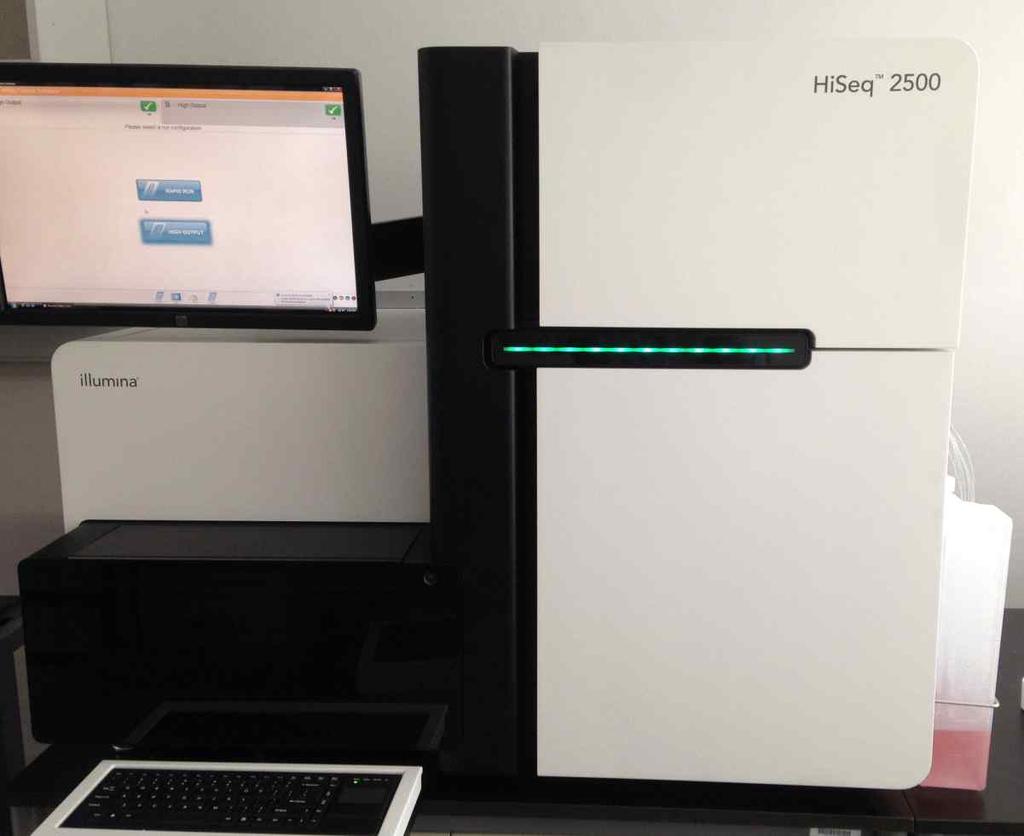 5" Enterprise SATA or better - 샘플준비시간 : less than 2 day (2) HiSeq2000 사용용도 Hiseq2000은 flowcell위의 cluster station에붙어있는 library fragment를 1 cycle 마다형광물질을붙이고레이저로이를읽는방식으로이루어진다.