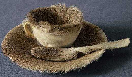 Méret Oppenheim, Object (Le Déjeuner en fourrure) (1936), Assemblage sculpture, Museum