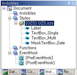 OZ Application Designer User's Guide Step 3. Label1, Label2, Label3 'Style' 'OZS.Label'. TextBox1 'Style' 'OZS.TextBox_Single'.