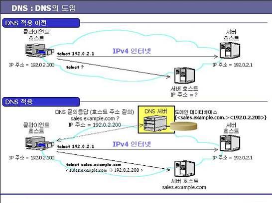 1980 년대초반, ARPANET에연결된호스트수는약 562개였고 HOSTS.TXT 파일에대한갱신작업은이제한계에이르렀다. 기존의 HOSTS.TXT 파일을통한 호스트네임관리체계를넘어보다체계적이고효율적인네임체계및관리방안이 필요하게되었다. 그리하여 1983년위스콘신대학에서 DNS 체계를만들었다.