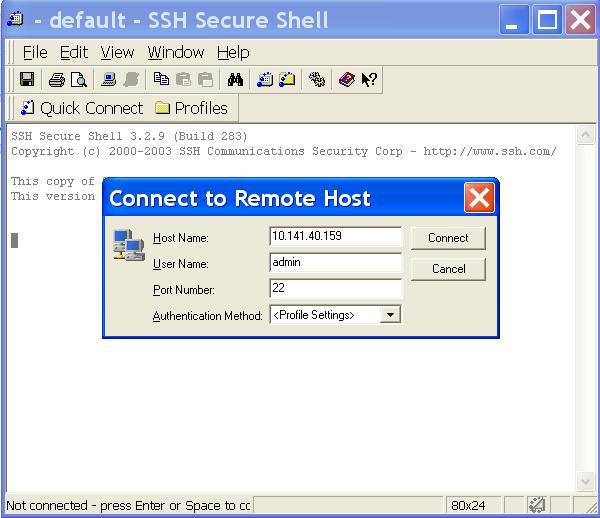 IP 주소를통해사용자 SSH 클라이언트를 BMC 에연결합니다.
