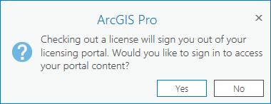 3) 경고창이뜨면 [Yes] 를클릭합니다. 4) ArcGIS Online 에한번더로그인합니다.