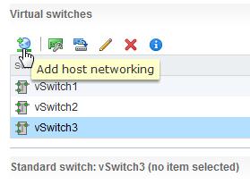 11 만든 vswitch 에필요한스위치포트그룹을추가하고해당 vswitch 를선택한다음 [ 호스트네트워킹추가 ]