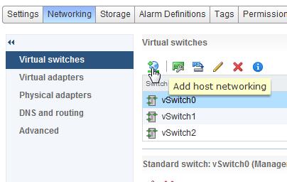 2 Virtual IPS Sensor 배포 Virtual Sensor 배포 c 필요한 ESX 서버를선택하고 [ 관리 ] [ 네트워킹 ] [ 가상스위치 ] [vswitch0]